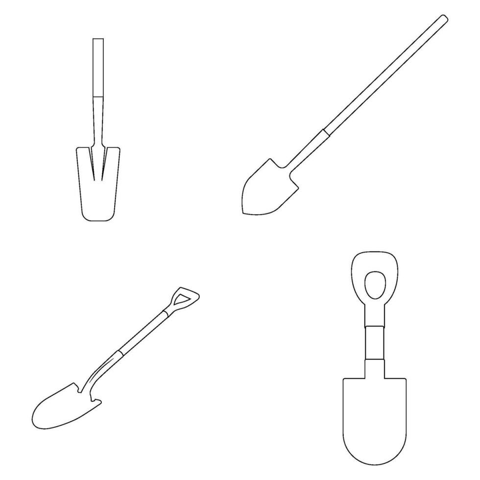 shovel icon vector