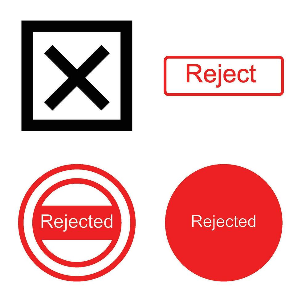 reject vector icon