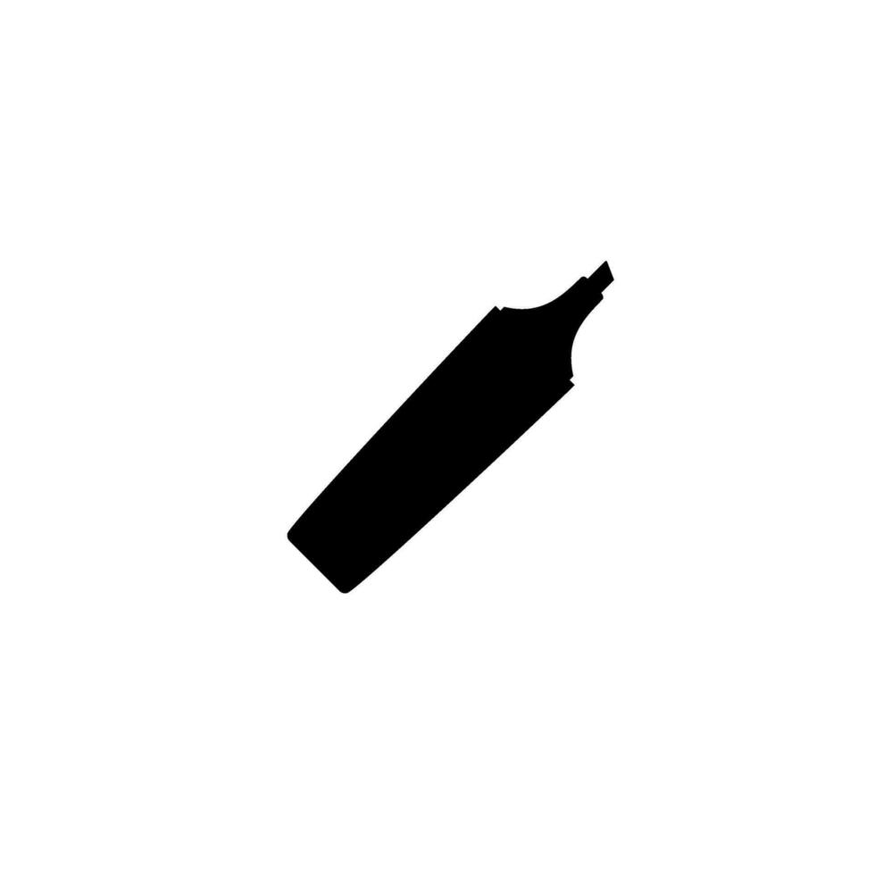 Silhouette of the Light color marking pen to highlight text or neon colored pen, can use for Art Illustration, Logo Gram, Pictogram, Apps, Website, or Graphic Design Element. Vector Illustration
