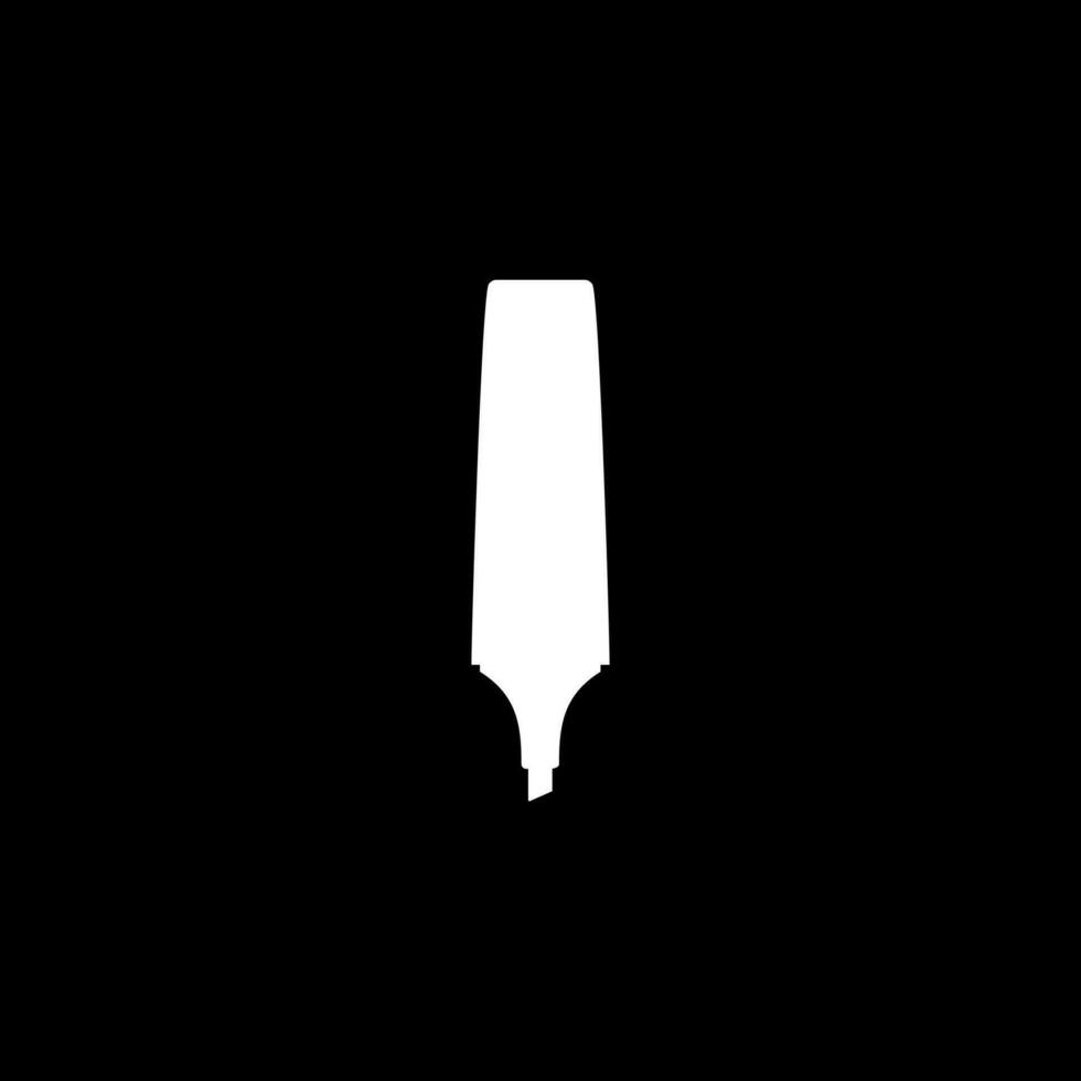 Silhouette of the Light color marking pen to highlight text or neon colored pen, can use for Art Illustration, Logo Gram, Pictogram, Apps, Website, or Graphic Design Element. Vector Illustration