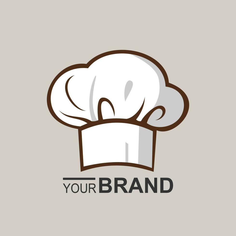 a simple and memorable logo in the shape of a chef's hat vector