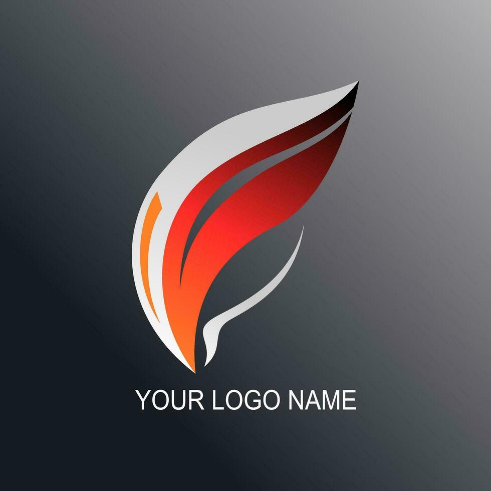 simple and easy to remember logo with red and gray color composition. vector