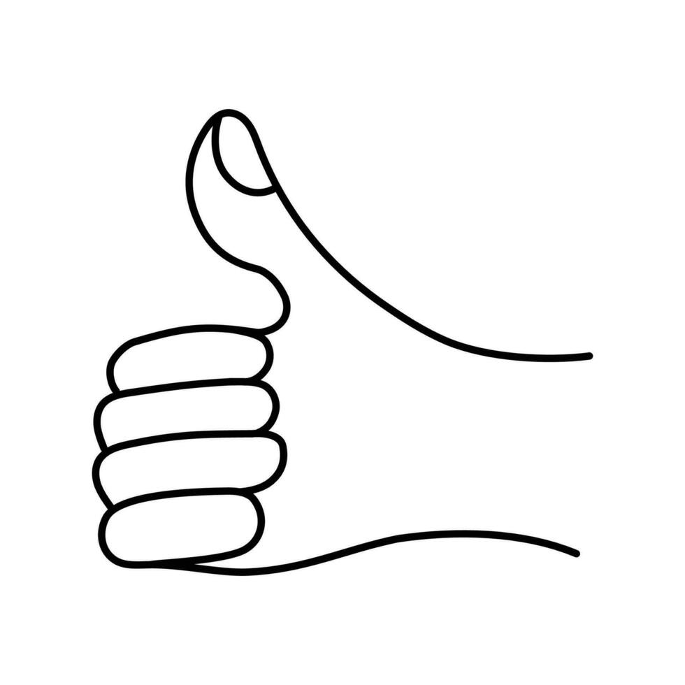 human hand gesture symbol. graphic of fingers showing emotions. finger gesture in line design. communication expressions using hand sign in doodle style. vector editable stroke icon