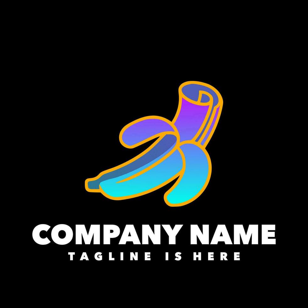 Paper banana symbol logo vector