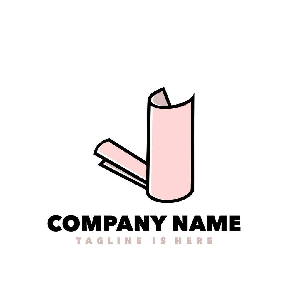 Paper simple logo design vector