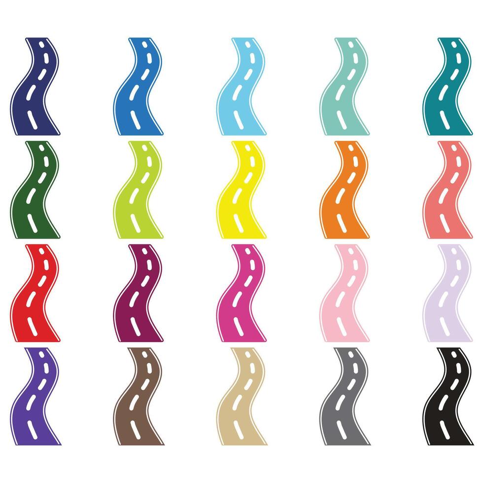 Road Design Clip Art Set vector