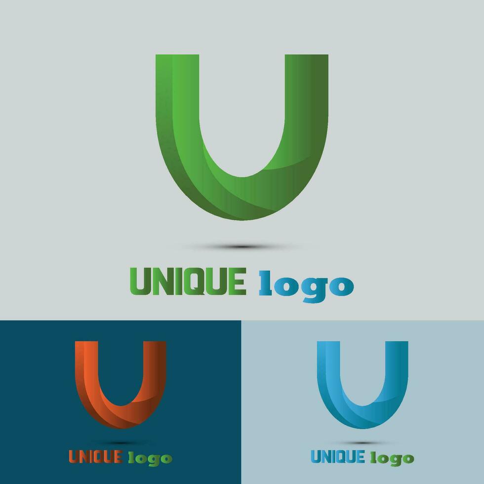 U latter logo for free vector