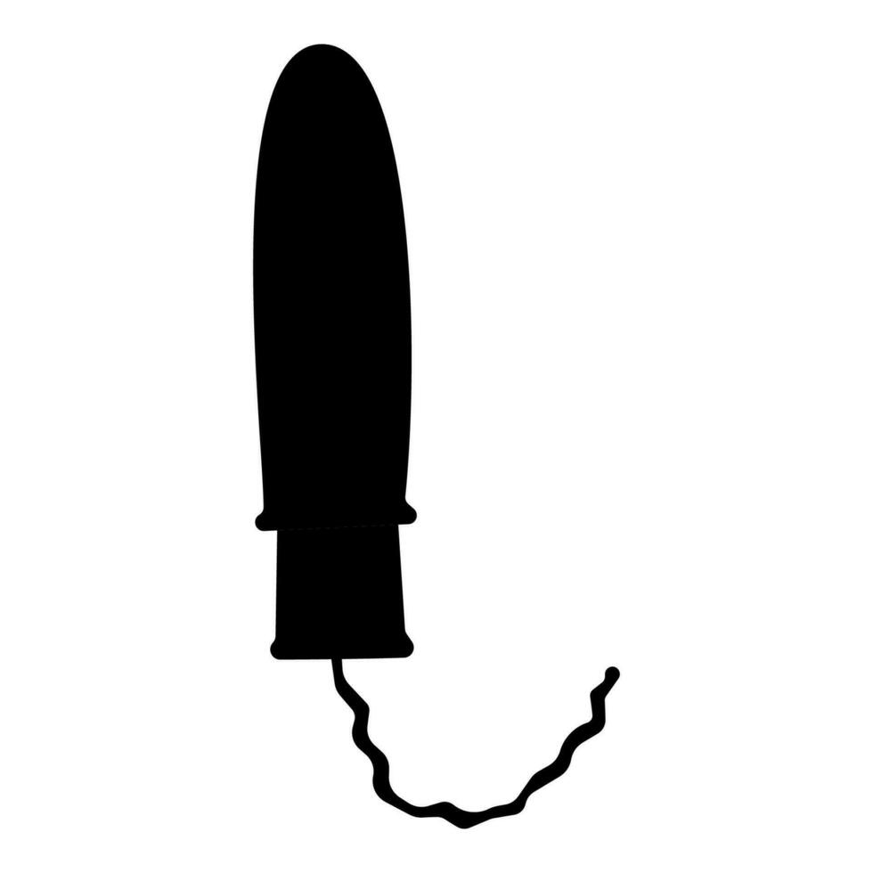 tampon woman period icon element blood applicator vector