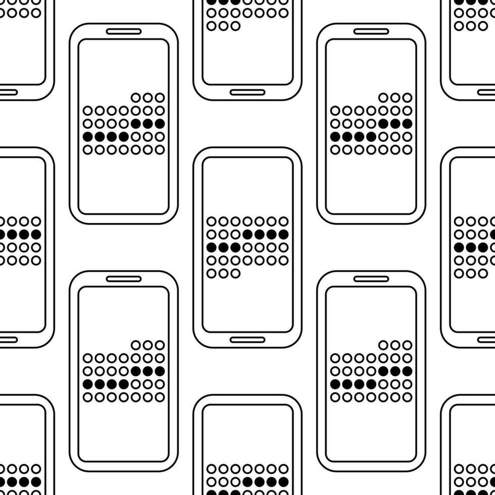 smartphone calendar cycle women track pattern line vector