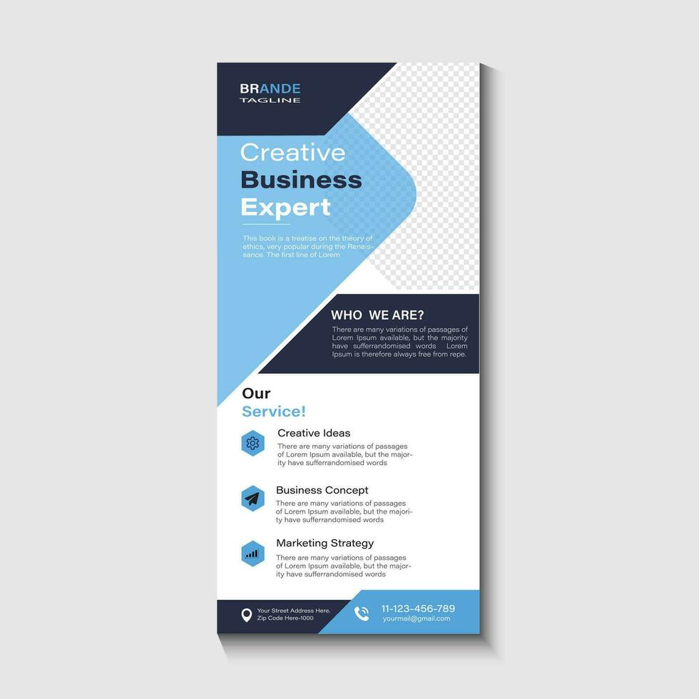 business rack card design template vector
