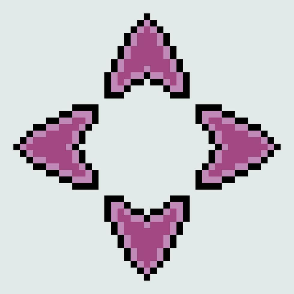 pixel cursor arrow game button vector