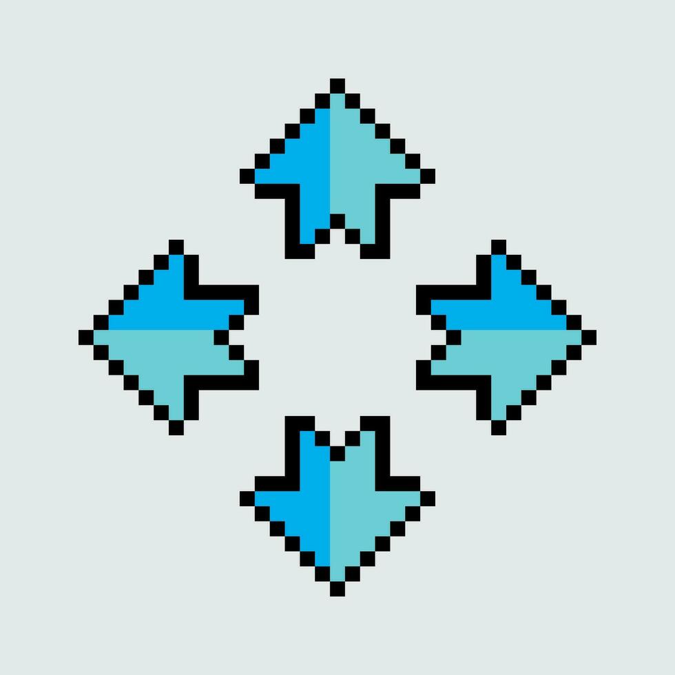 pixel arrow cursor game vector