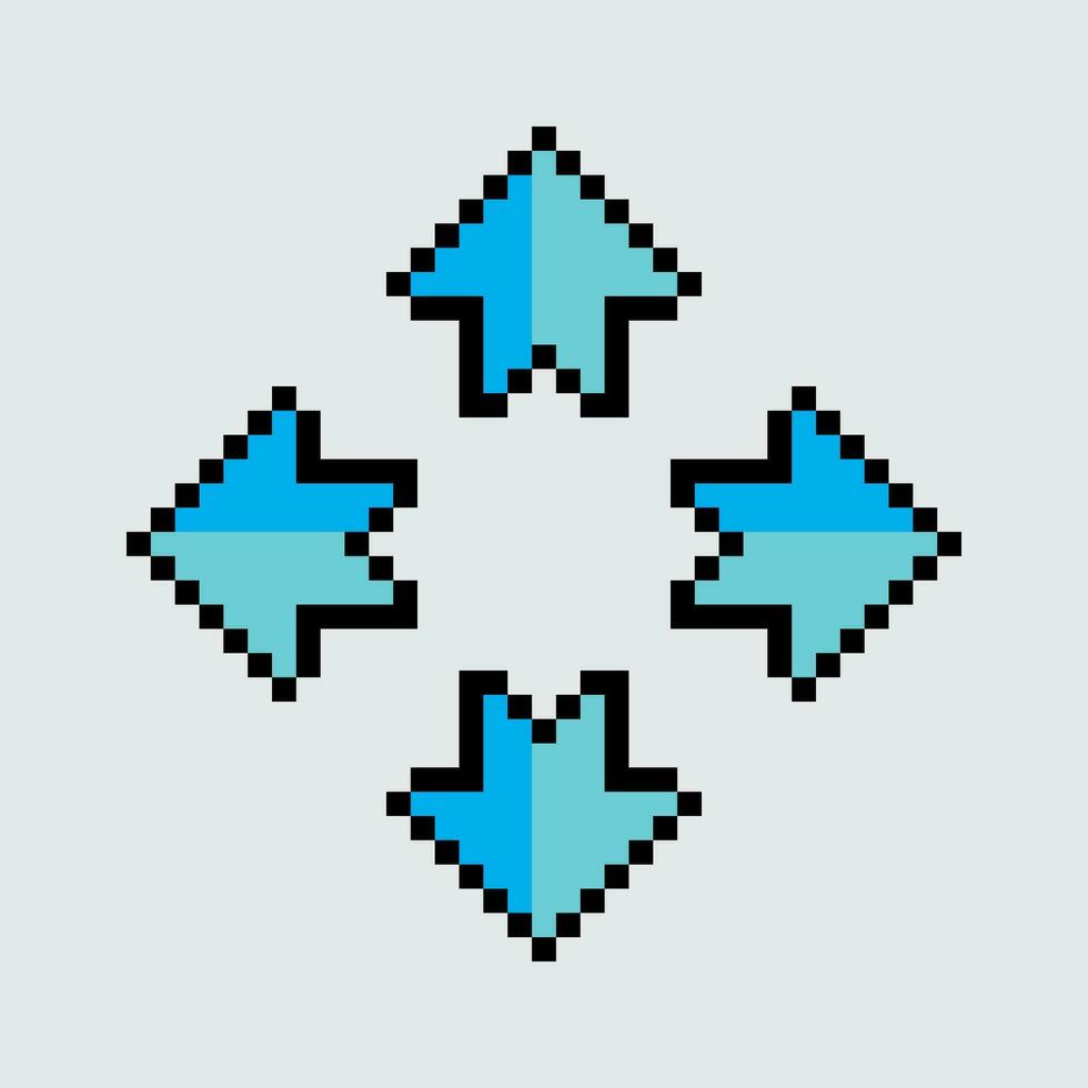 pixel arrow cursor game vector