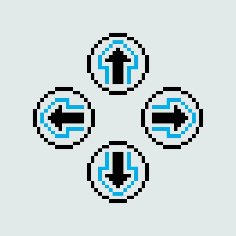 pixel cursor arrow game vector