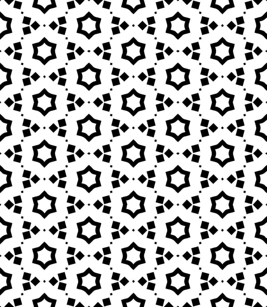 patrón abstracto sin costuras en blanco y negro. fondo y telón de fondo. diseño ornamental en escala de grises. vector