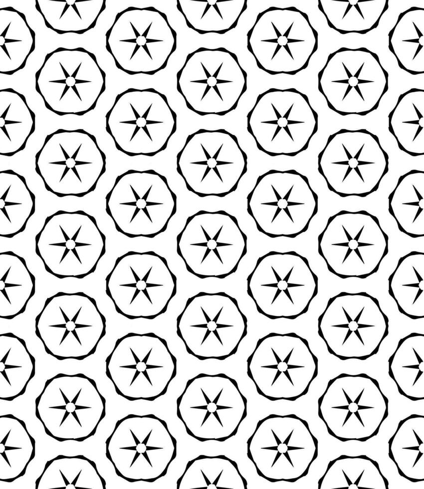 Black and white seamless abstract pattern. Background and backdrop. Grayscale ornamental design. vector