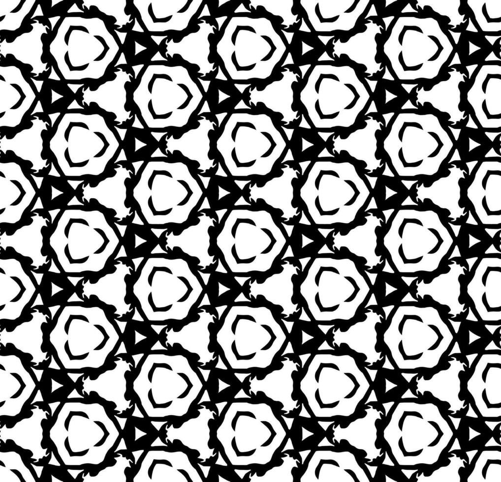 Black and white seamless abstract pattern. Background and backdrop. Grayscale ornamental design. vector