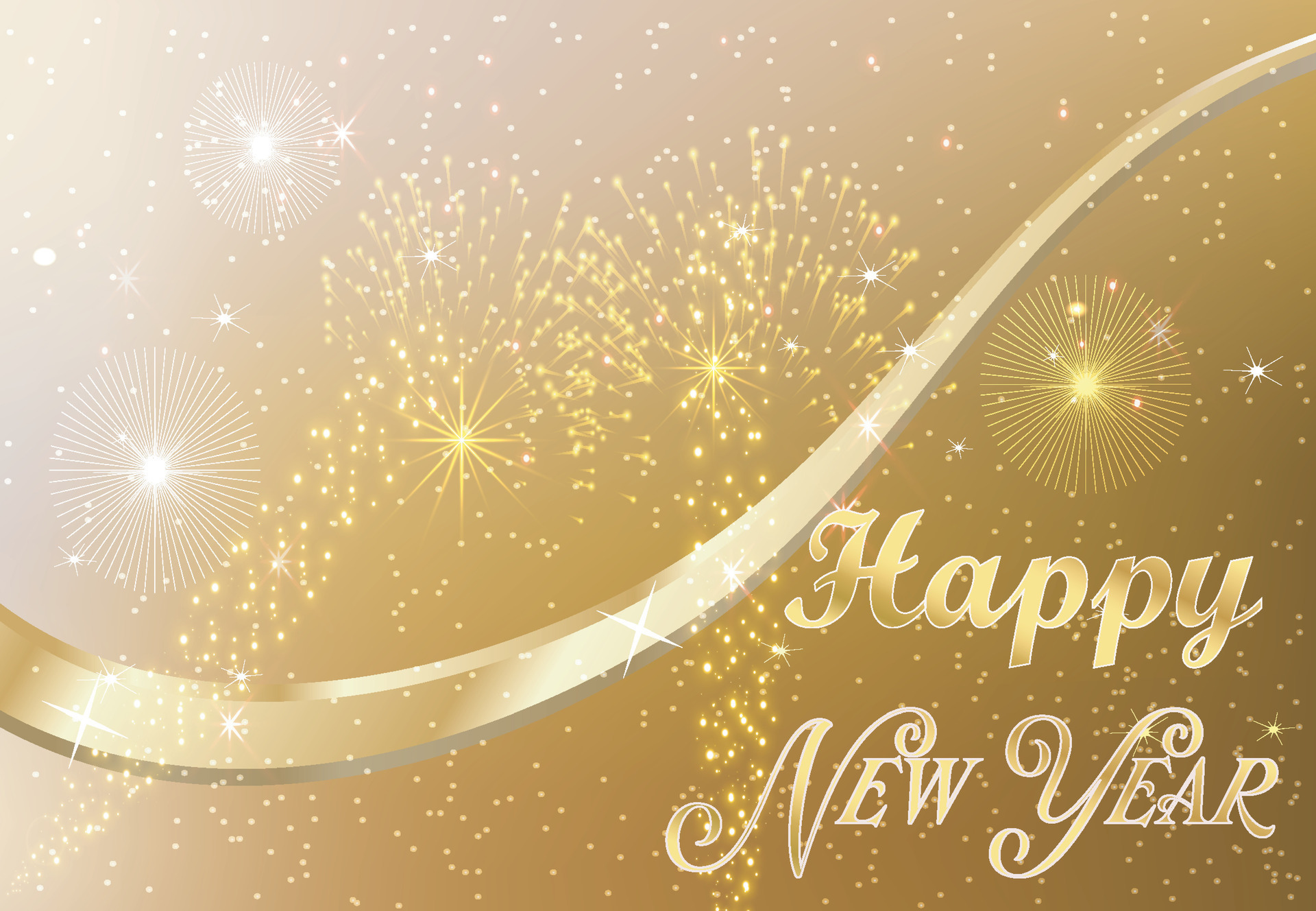 Happy new year 2024 celebration free vector background with 3d effect
