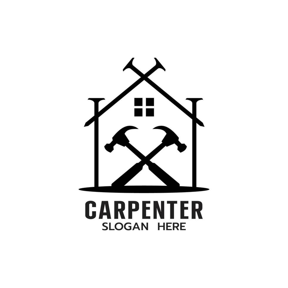 Carpenter Logo template Vector illustration