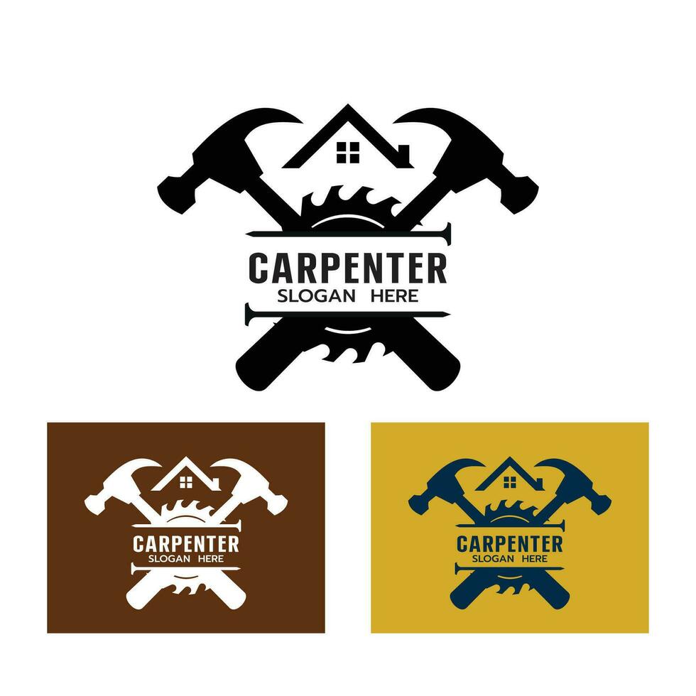 Carpenter Logo template Vector illustration
