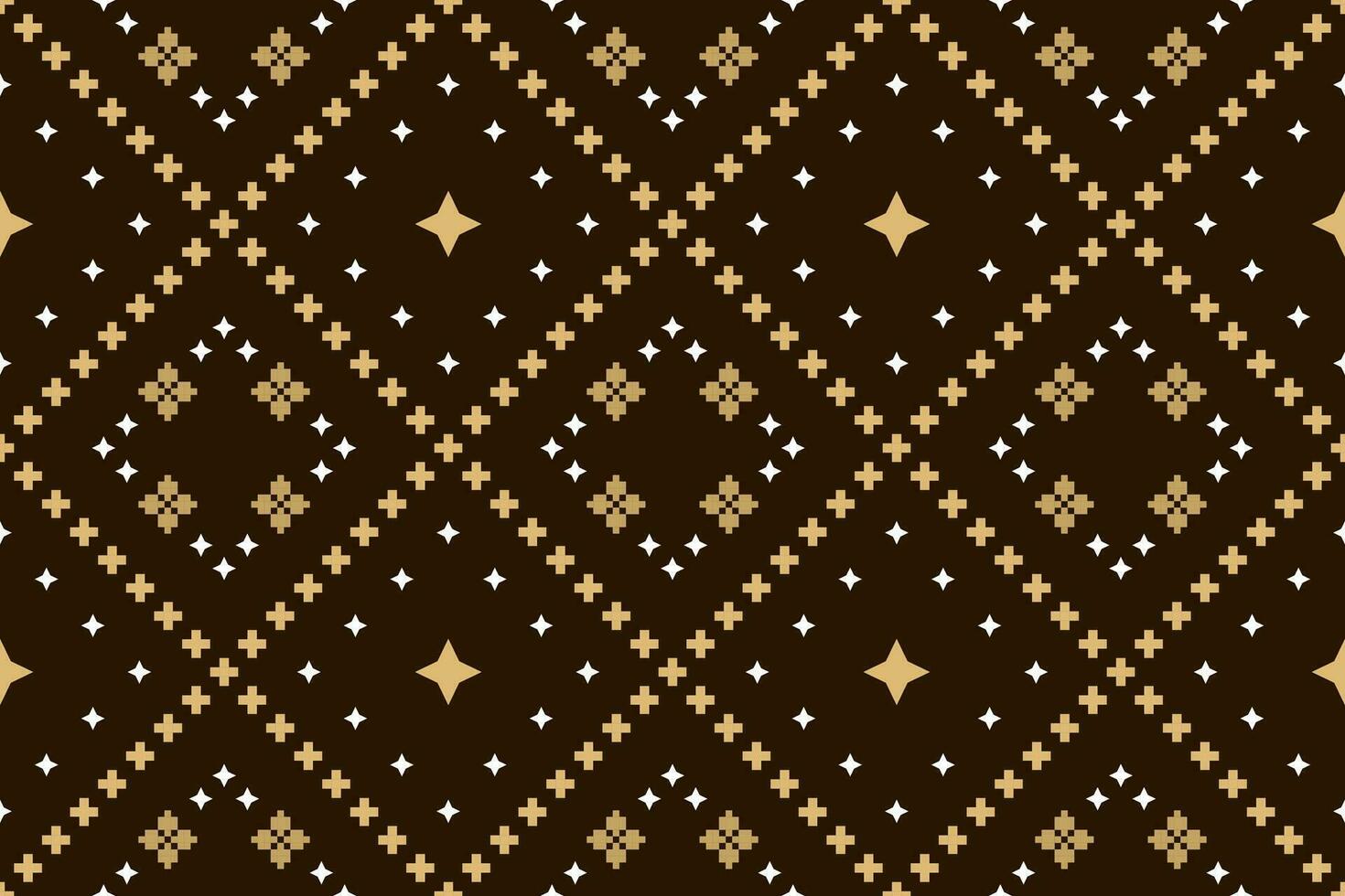 Nature vintages cross stitch traditional ethnic pattern paisley flower Ikat background abstract Aztec African Indonesian Indian seamless pattern for fabric print cloth dress carpet curtains and sarong vector