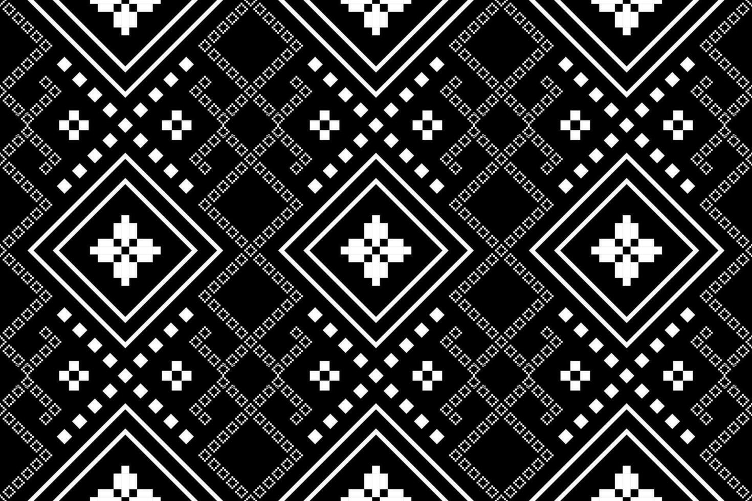 Nature vintages cross stitch traditional ethnic pattern paisley flower Ikat background abstract Aztec African Indonesian Indian seamless pattern for fabric print cloth dress carpet curtains and sarong vector