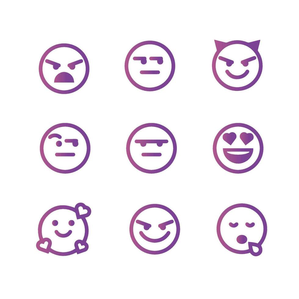 emojis vector , socail medios de comunicación emoji