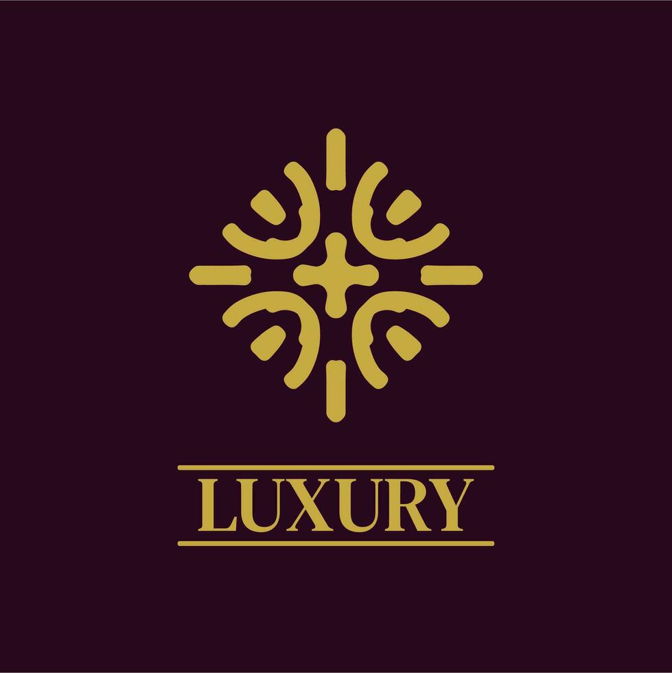 Mandala Geometric ornament logo Elegant premium icon vector design