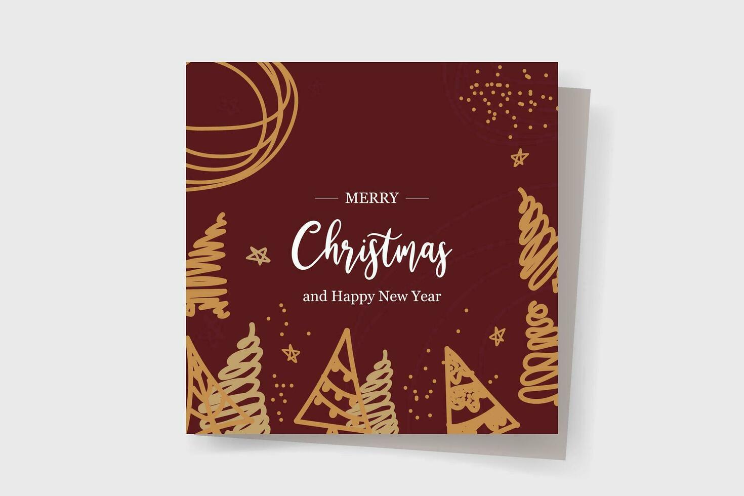 Christmas greeting card with unique ornaments vector