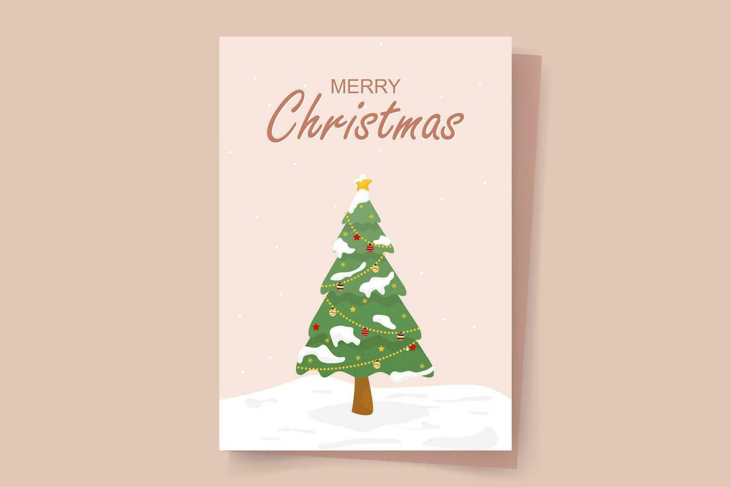 Christmas greeting card with unique ornaments vector