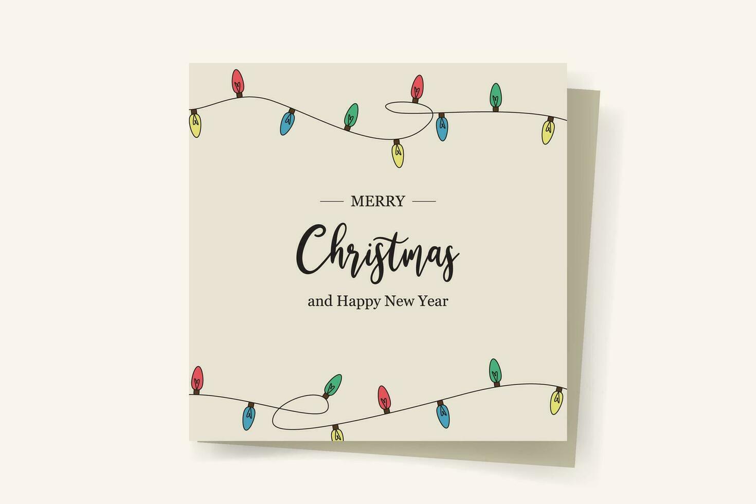 Christmas greeting card with unique ornaments vector