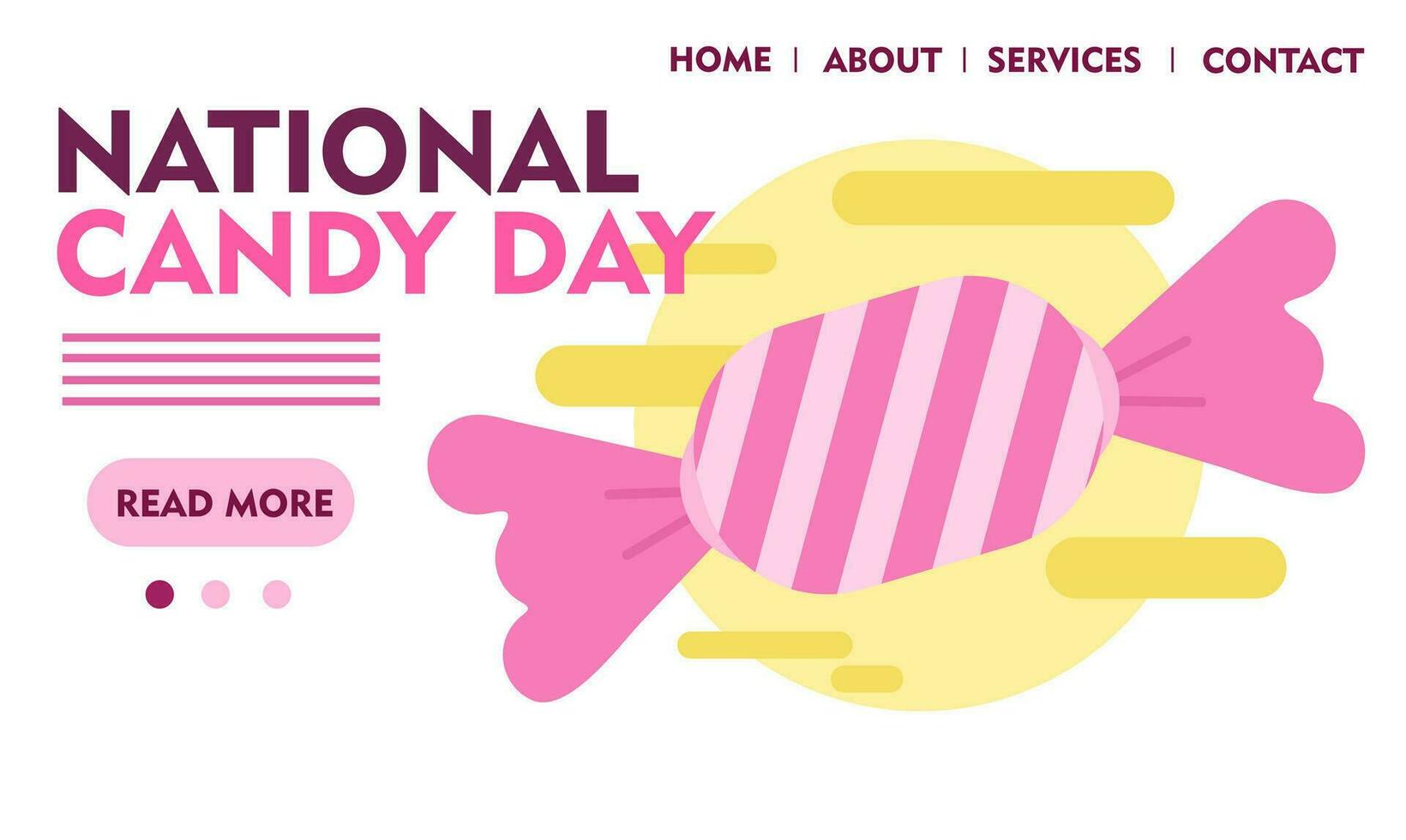 national sweet candy day cartoon doodle concept design vector illustration