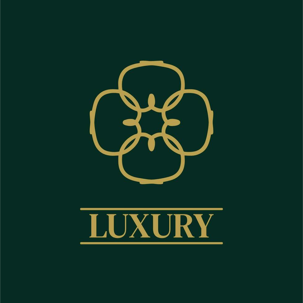 Mandala Geometric ornament logo Elegant premium icon vector design