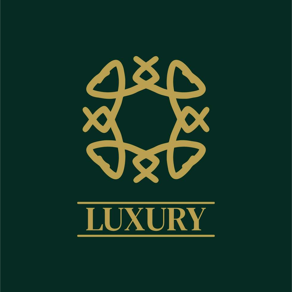 Mandala Geometric ornament logo Elegant premium icon vector design