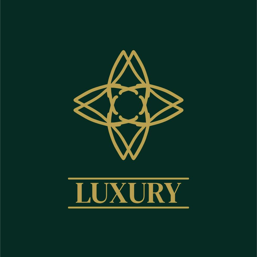 Mandala Geometric ornament logo Elegant premium icon vector design