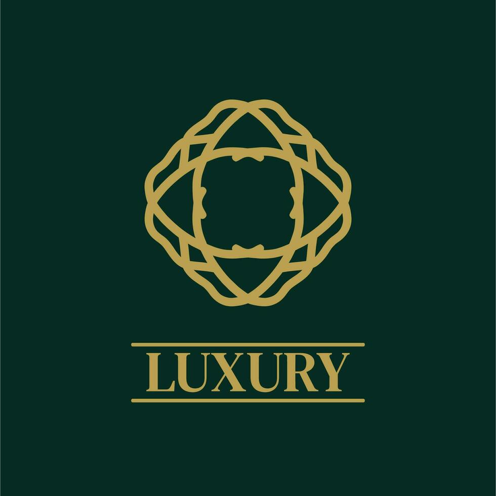 Mandala Geometric ornament logo Elegant premium icon vector design