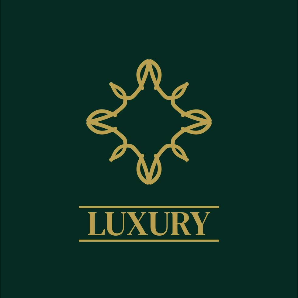 Mandala Geometric ornament logo Elegant premium icon vector design