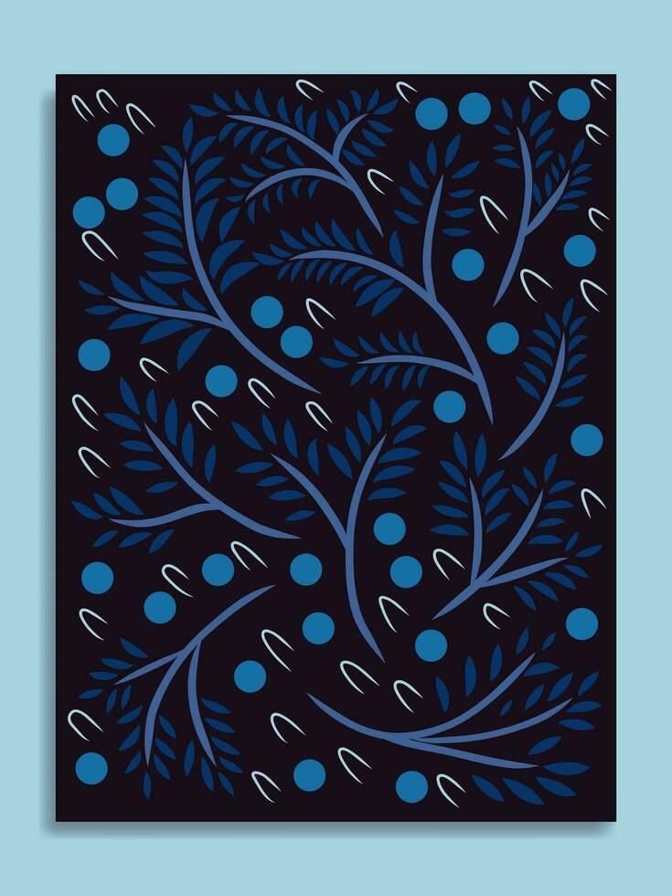 art print wild flowers illustration vector