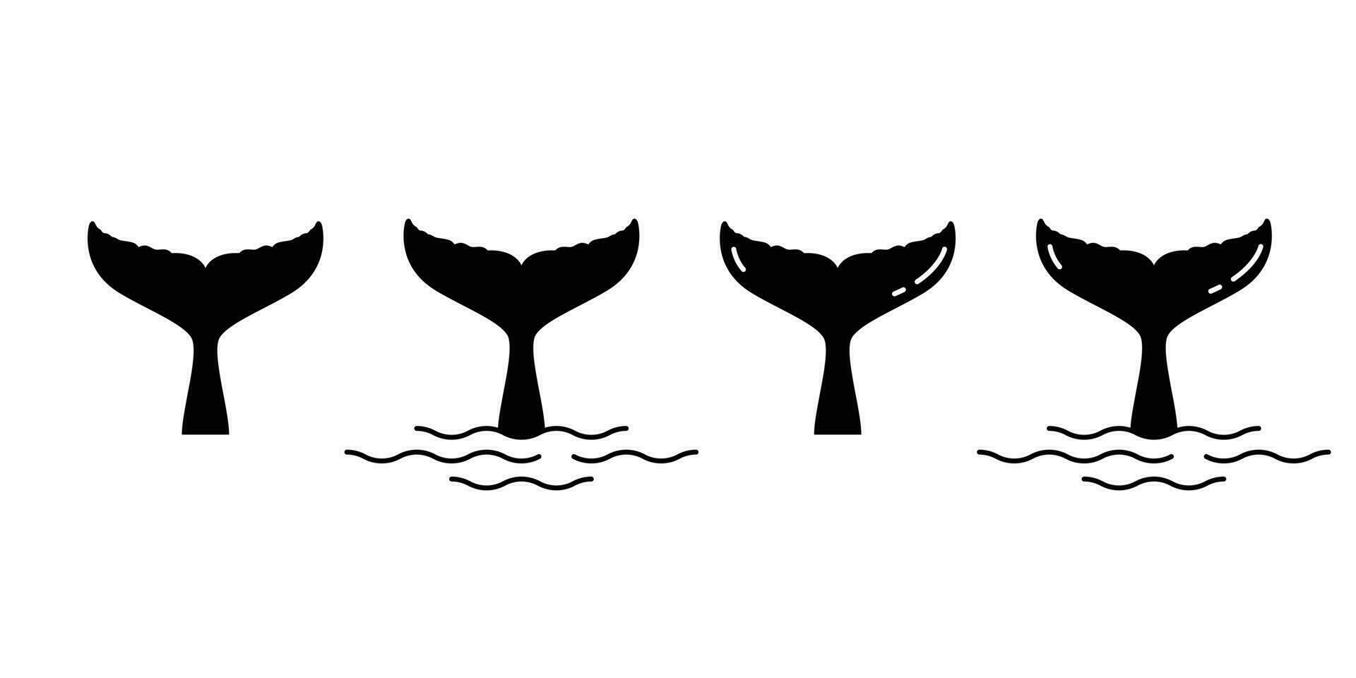 tiburón cola delfín ballena vector logo icono dibujos animados personaje Oceano mar símbolo ilustración diseño