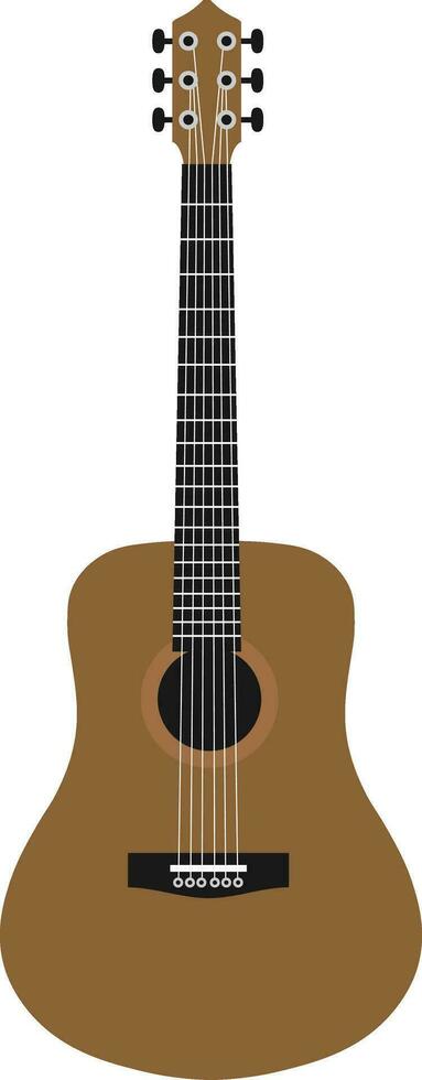 Vector illustration of musical instrument guitar symbol isolated in white background