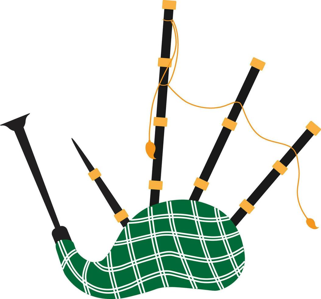 vector ilustración de tradicional escocés cornamusa aislado en blanco antecedentes