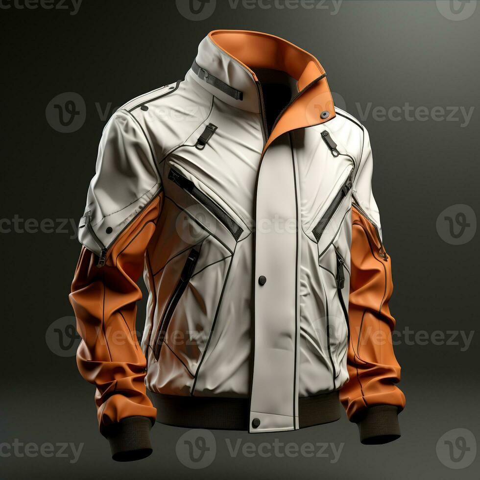 AI generated 3D model of men's jacket photo