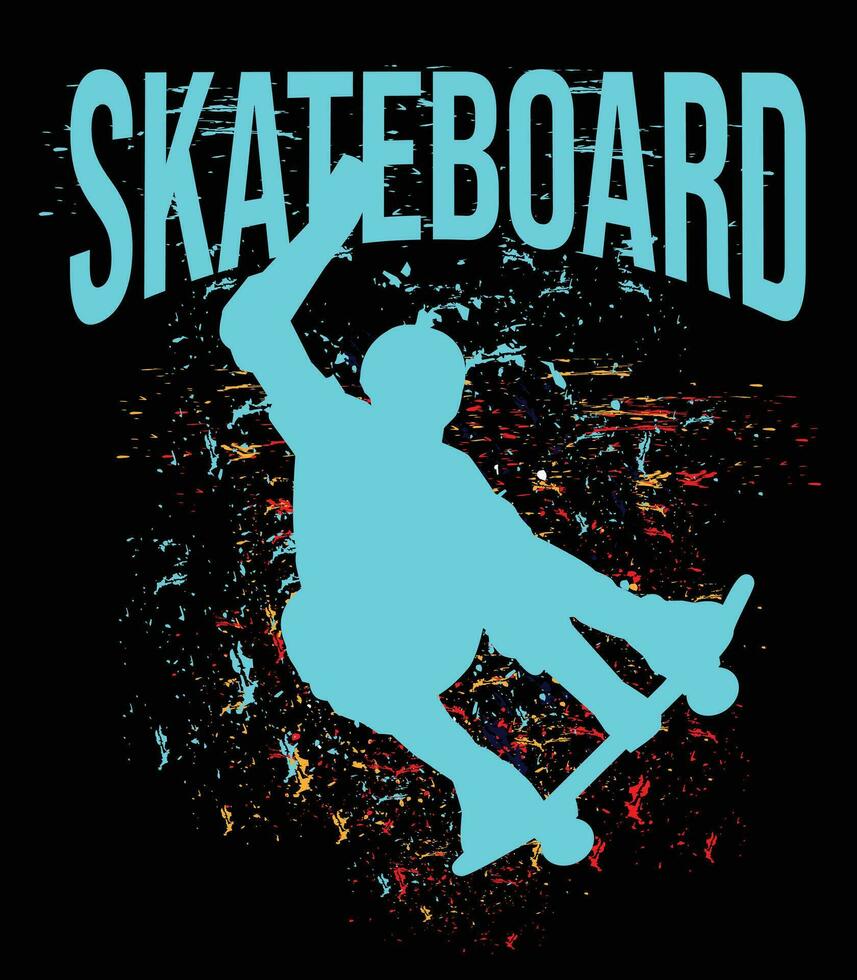 skateboard poster design illustration vector