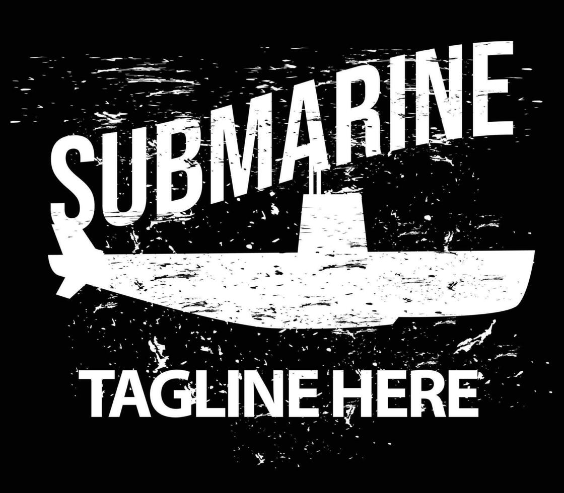 free vector submarine with black background