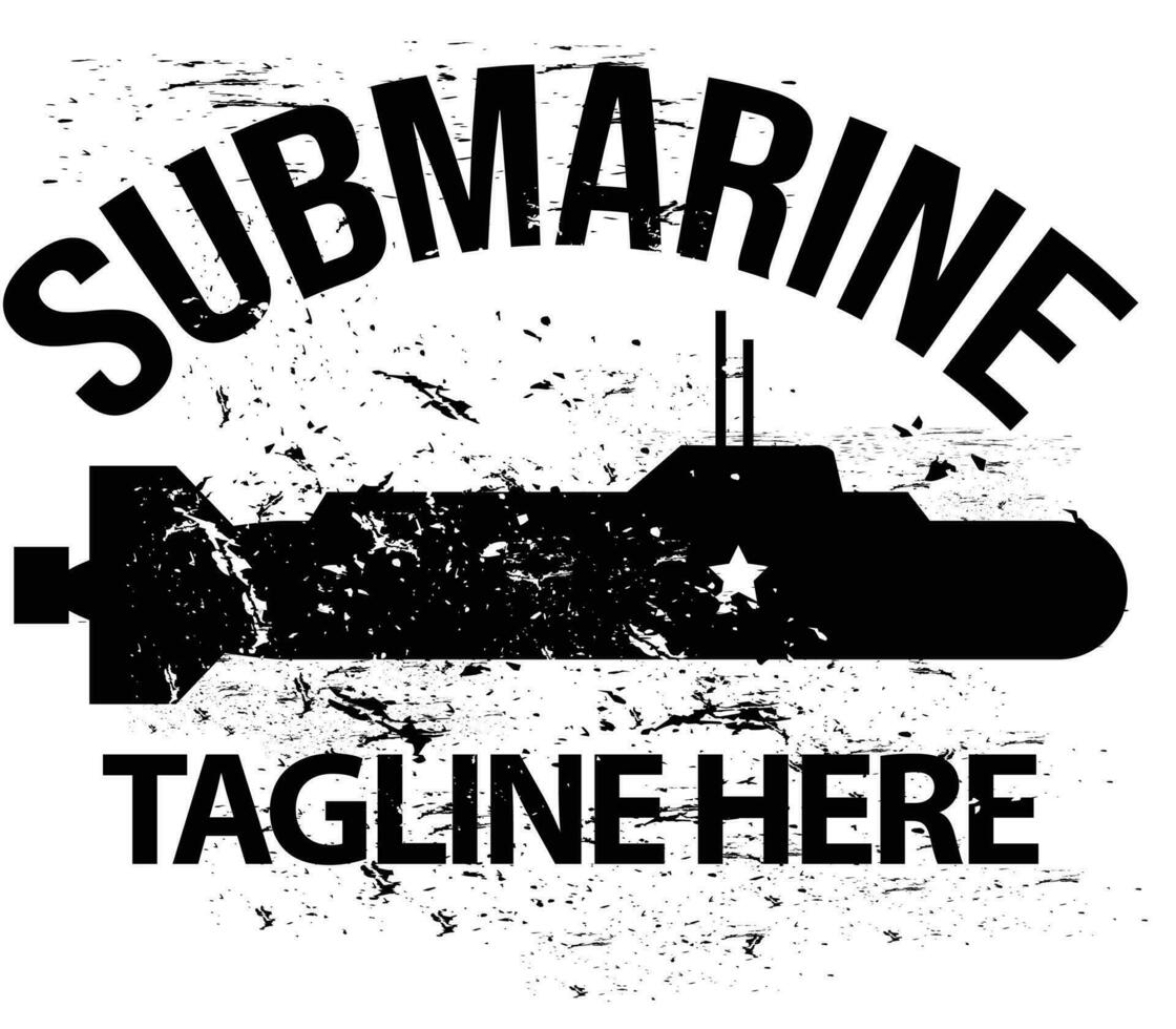 gratis vector silueta submarino ilustración