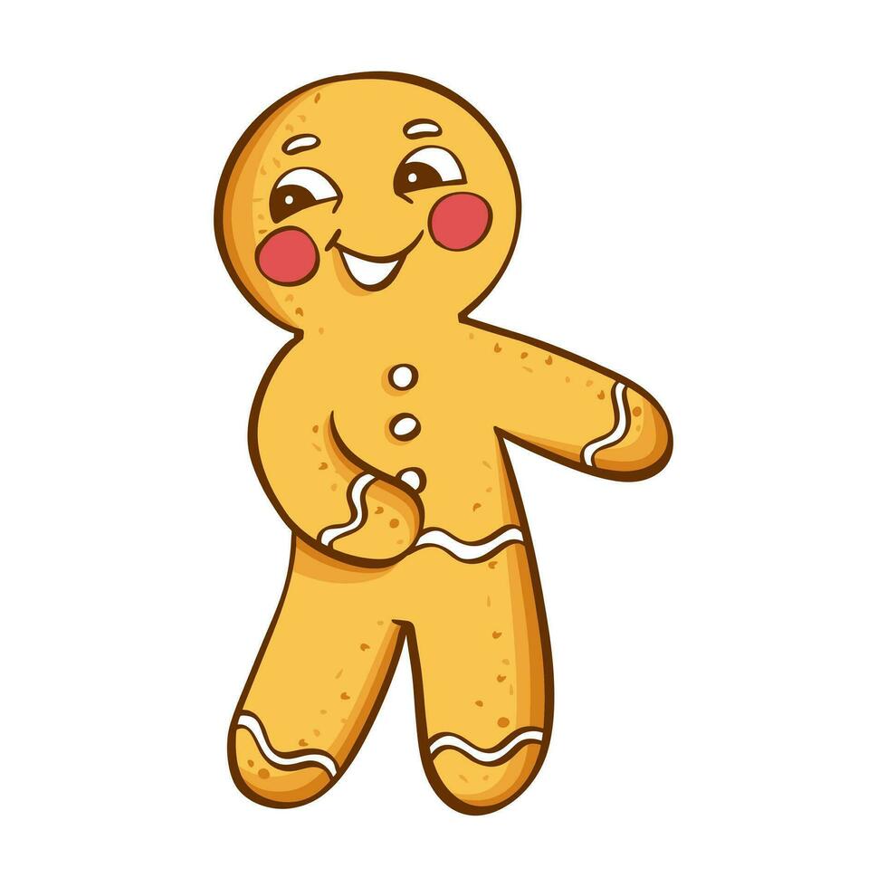 Gingerbread man cookies. Vector illustration on a white background