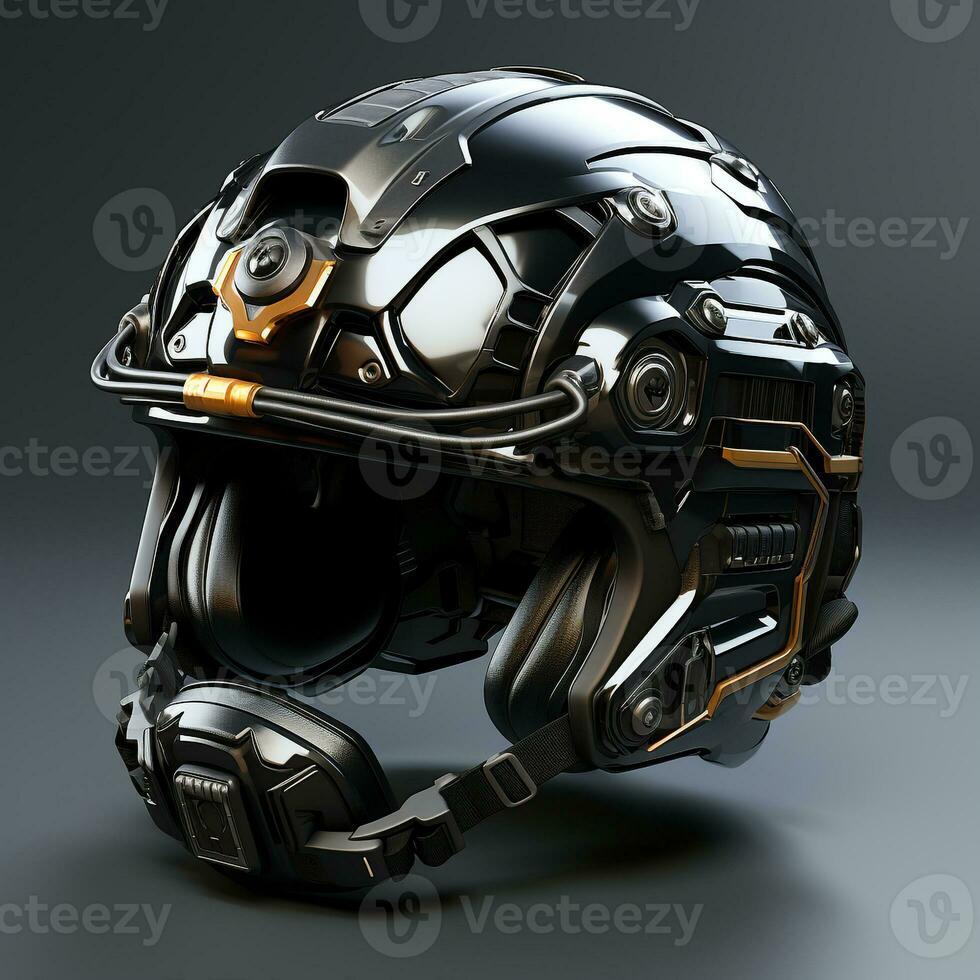 AI generated 3d model of Modern Helmet photo