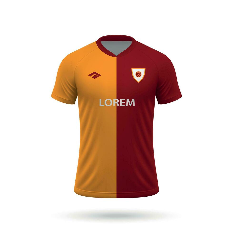 3d realista fútbol jersey vector