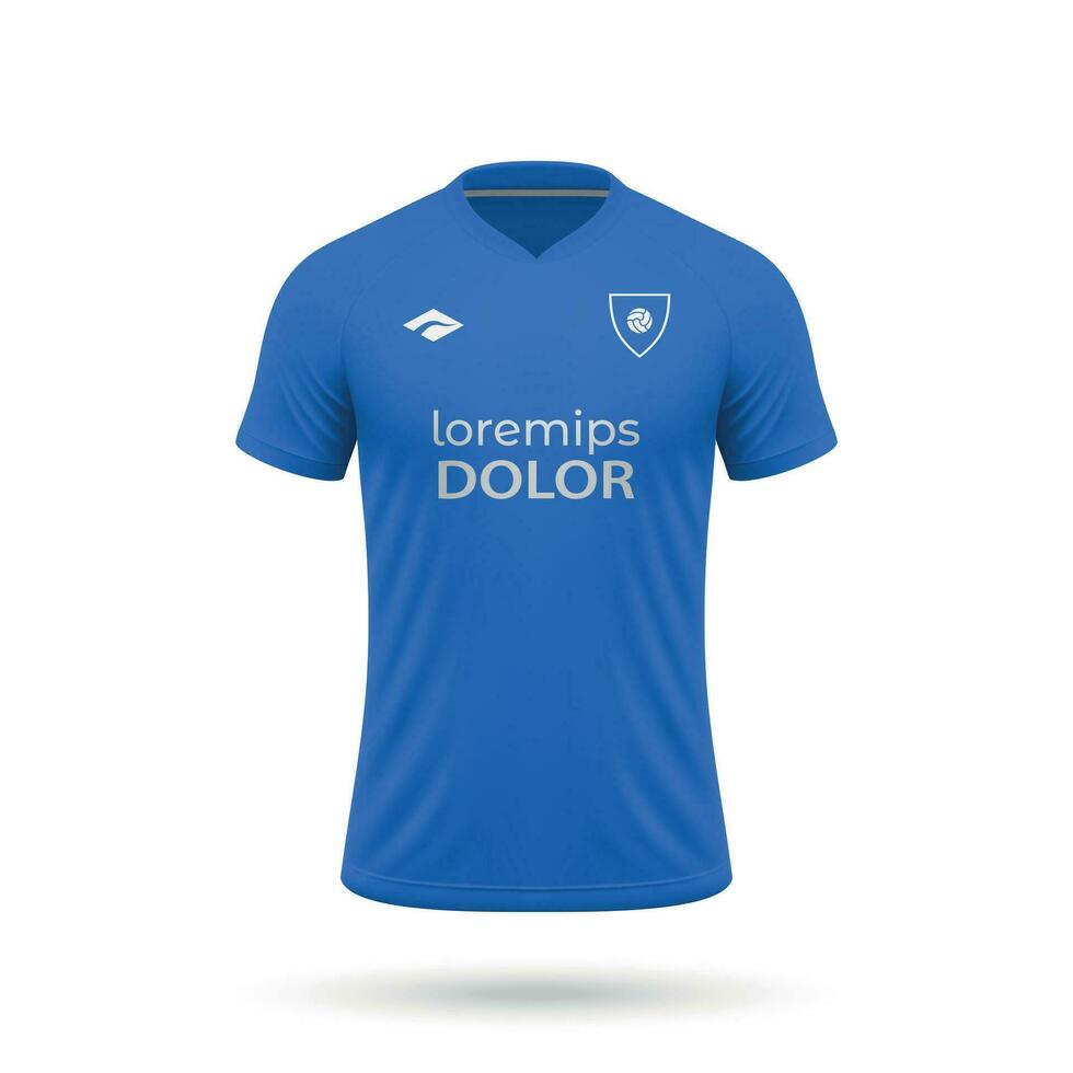 3d realistic soccer jersey vector