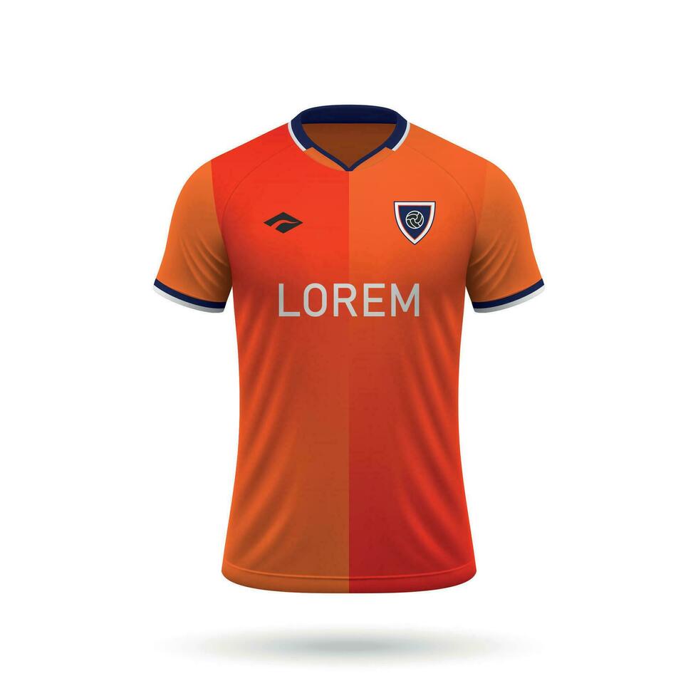 3d realista fútbol jersey vector